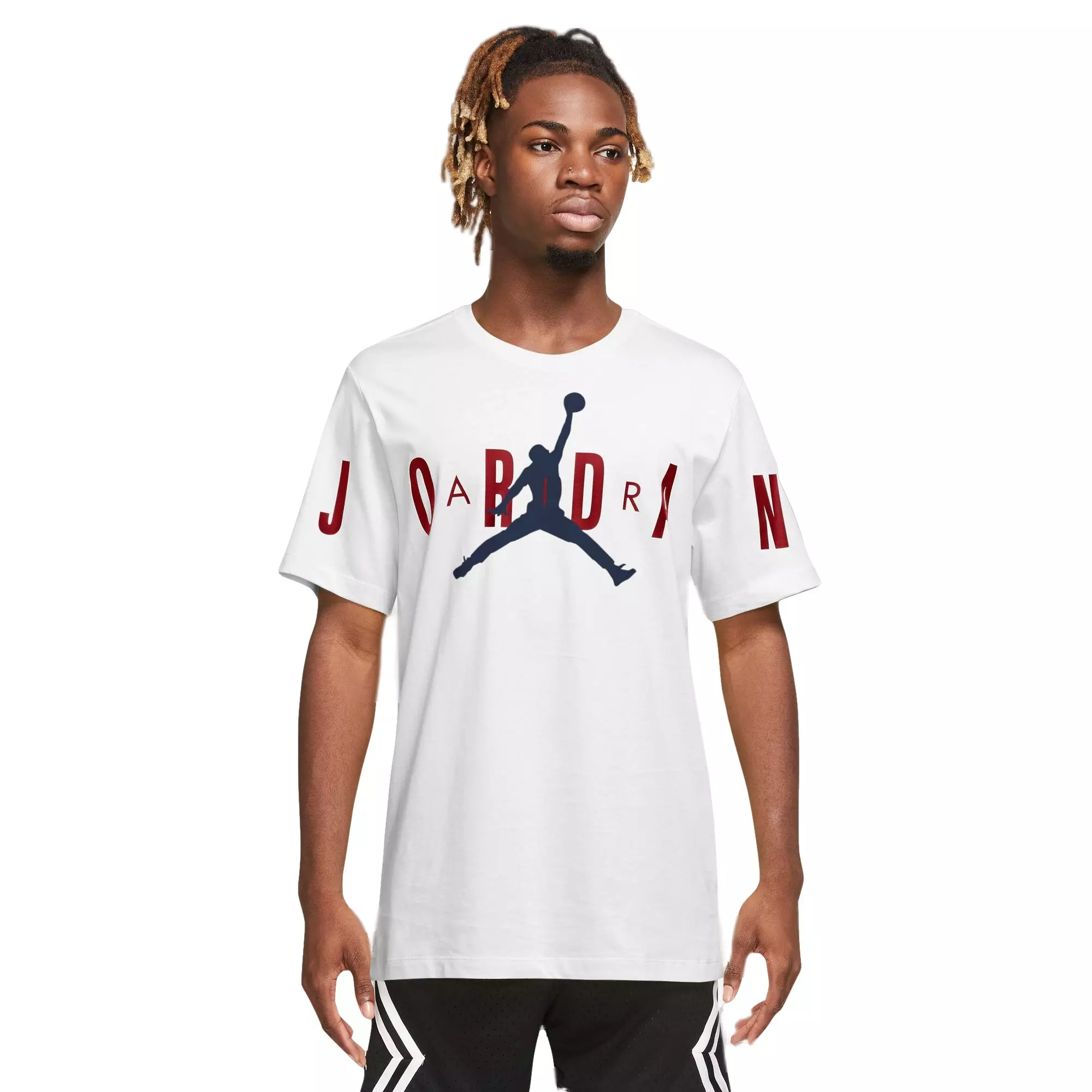 【NIKE】Jordan Air Men's Stretch T-Shirt Jordan Air T Shirt Stretch Jumpman Tee Top Mens Rare Retro